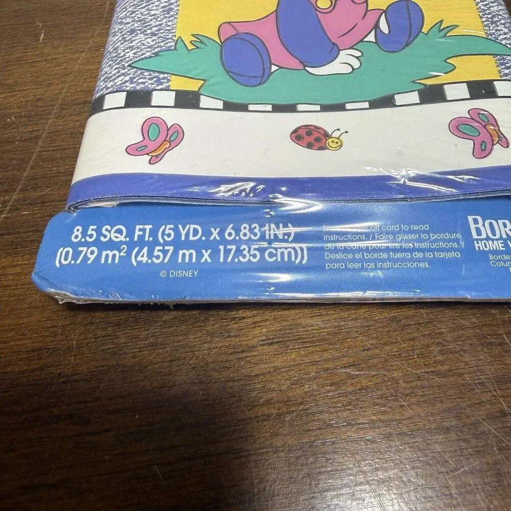 New Vintage 1990s Disney Babies Decorative Border Vinyl 5 Yards Minnie